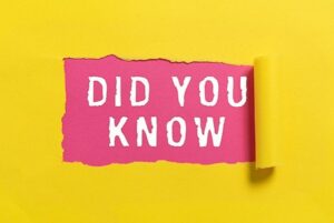 Pink torn paper banner with white text reading "DID YOU KNOW" on bright yellow background for HVAC tips.