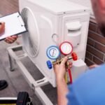 Heat Pump Checked By Two Technician