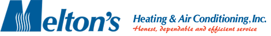 Melton's Heating & Air Conditioning, Inc. logo with blue text and tagline 'Honest, dependable and efficient service.'